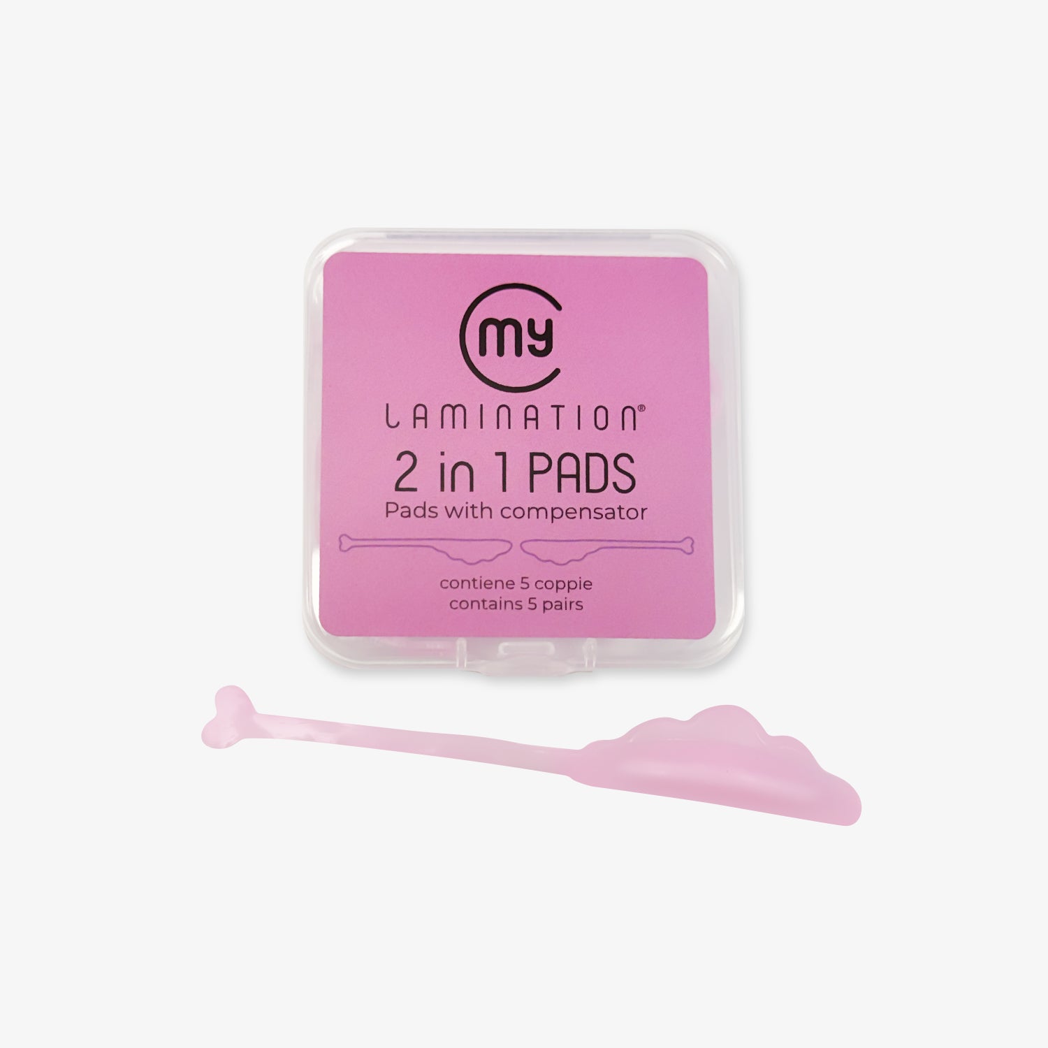 2 in 1 pads scatola rosa con bigodini con compensatore