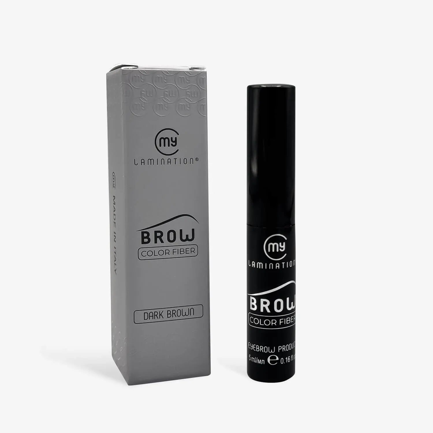 brow color fiber mascara per sopracciglia bianche riempitivo my lamination con la sua scatola