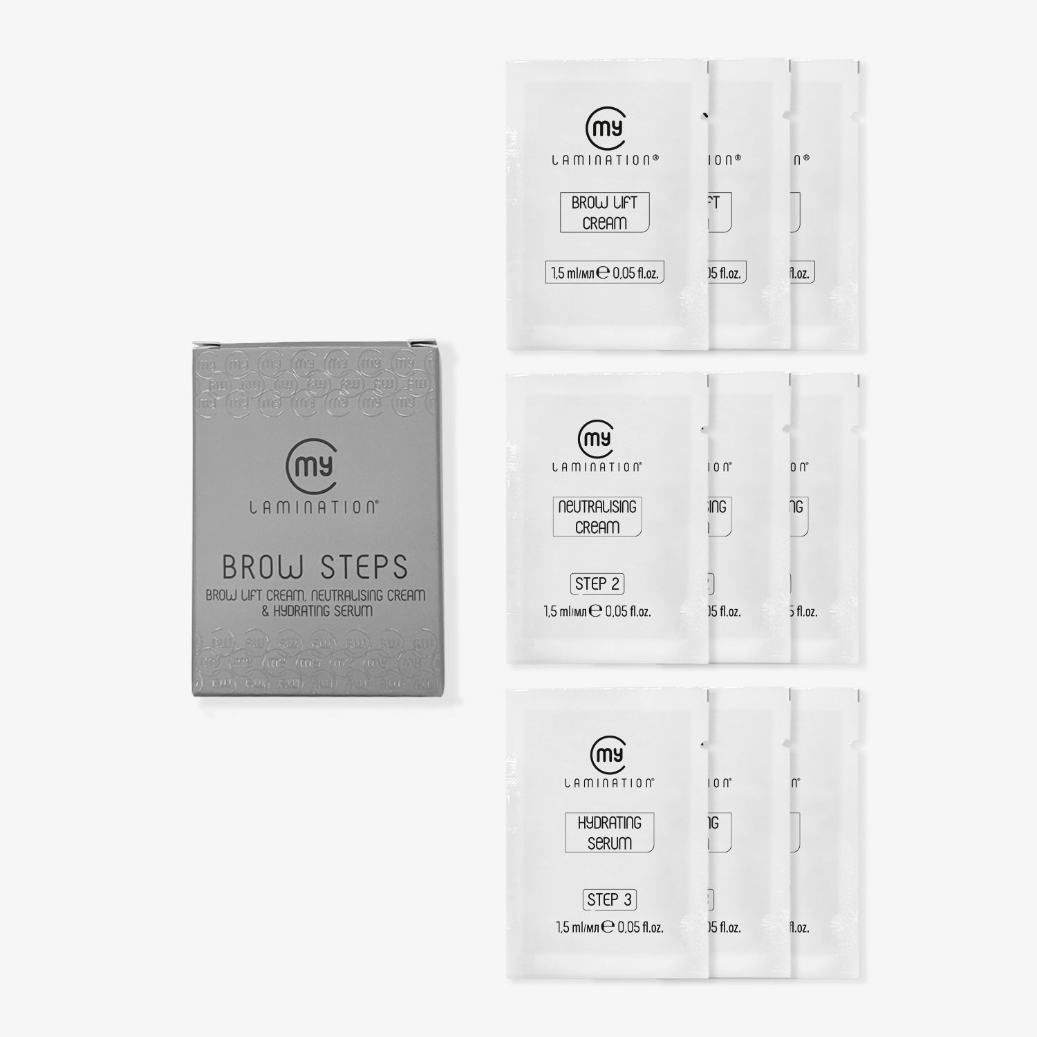brow steps fasi laminazione sopracciglia my lamination