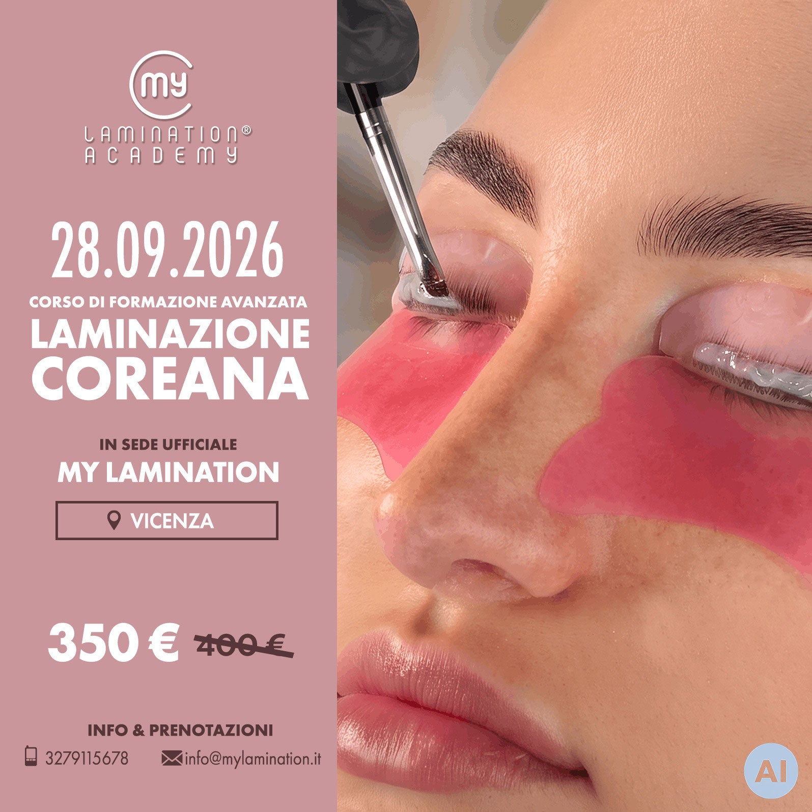 corso avanzato in laminazione coreana a vicenza in sede my lamination il 28 settembre