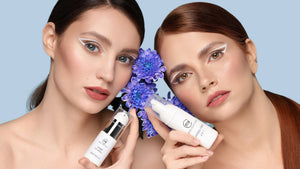 due modelle con il vitamin lashbrow e la cleansing foam di my lamination nelle mani