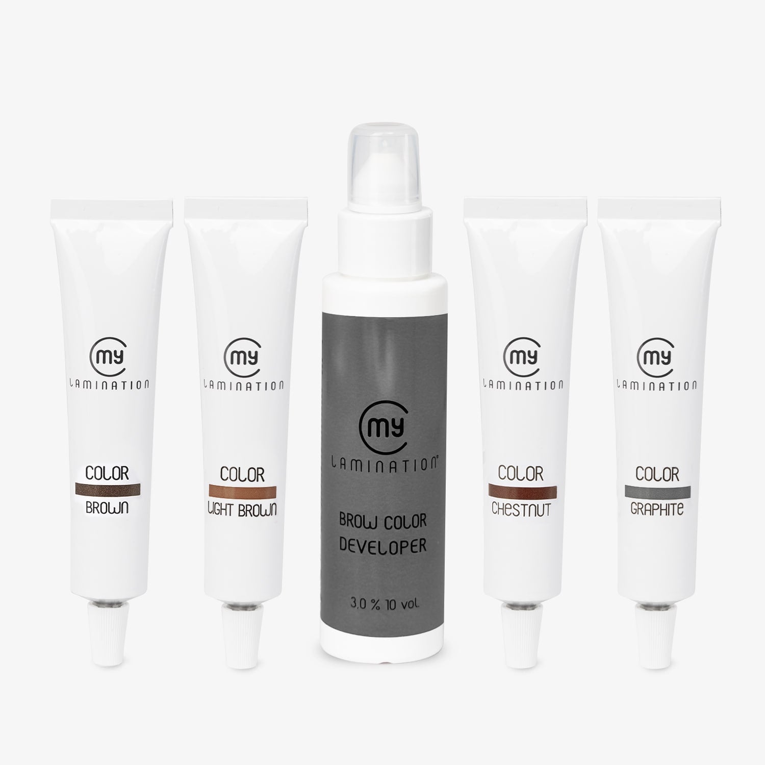 kit 4 colori per sopracciglia e brow developer my lamination