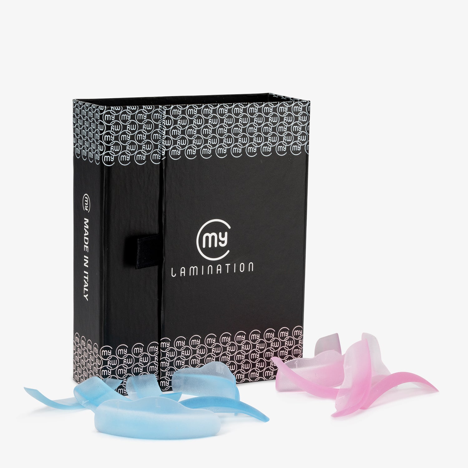 kit bigodini in silicone rosa e blu my lamination