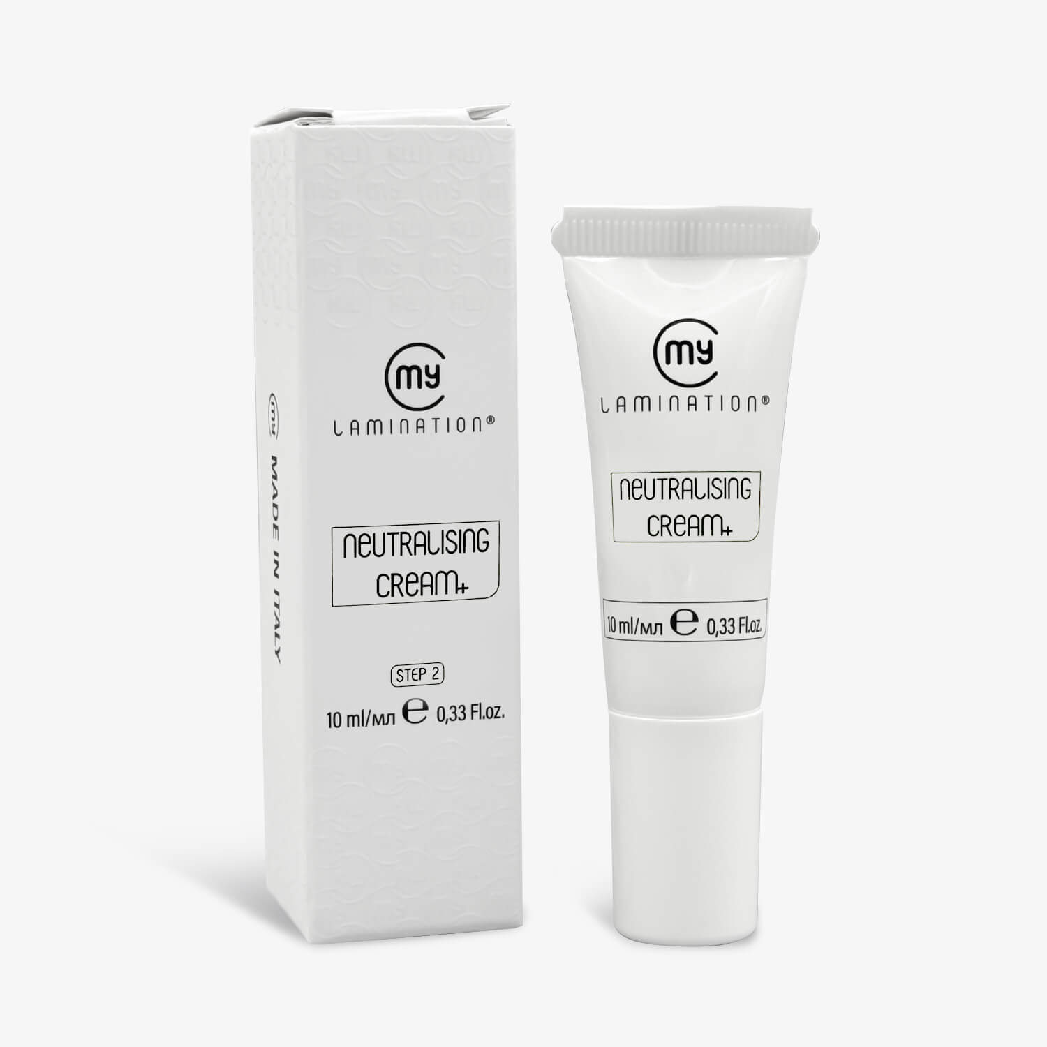 neutralising cream di my lamination in tubetto da 10 ml fase due della laminazione