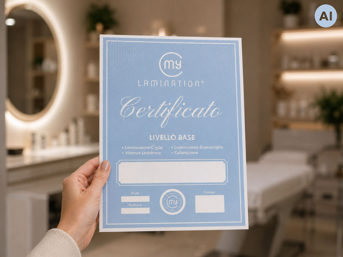 certificato corso laminazione ciglia my lamination