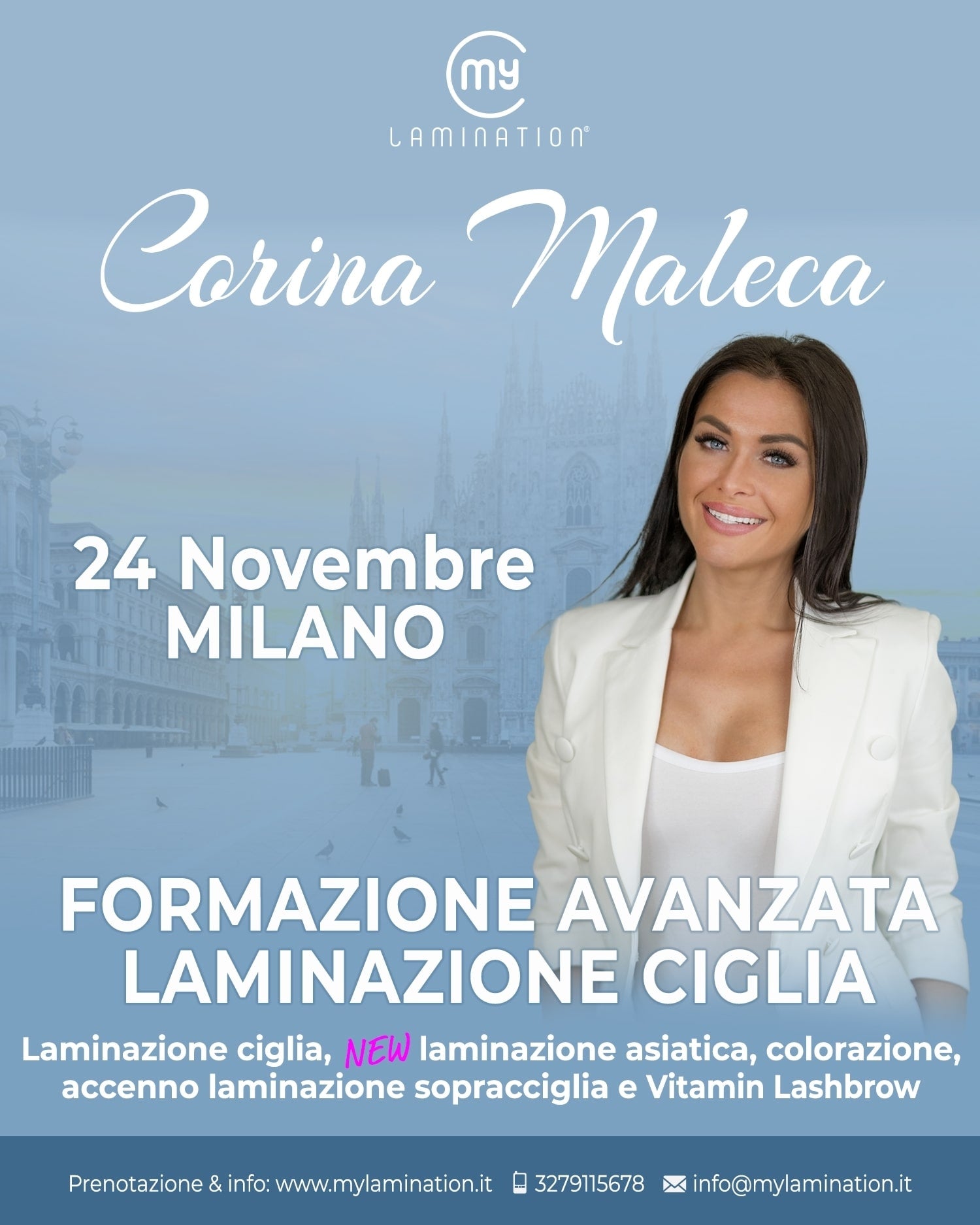 corso avanzato di laminazione ciglia a milano con corina maleca