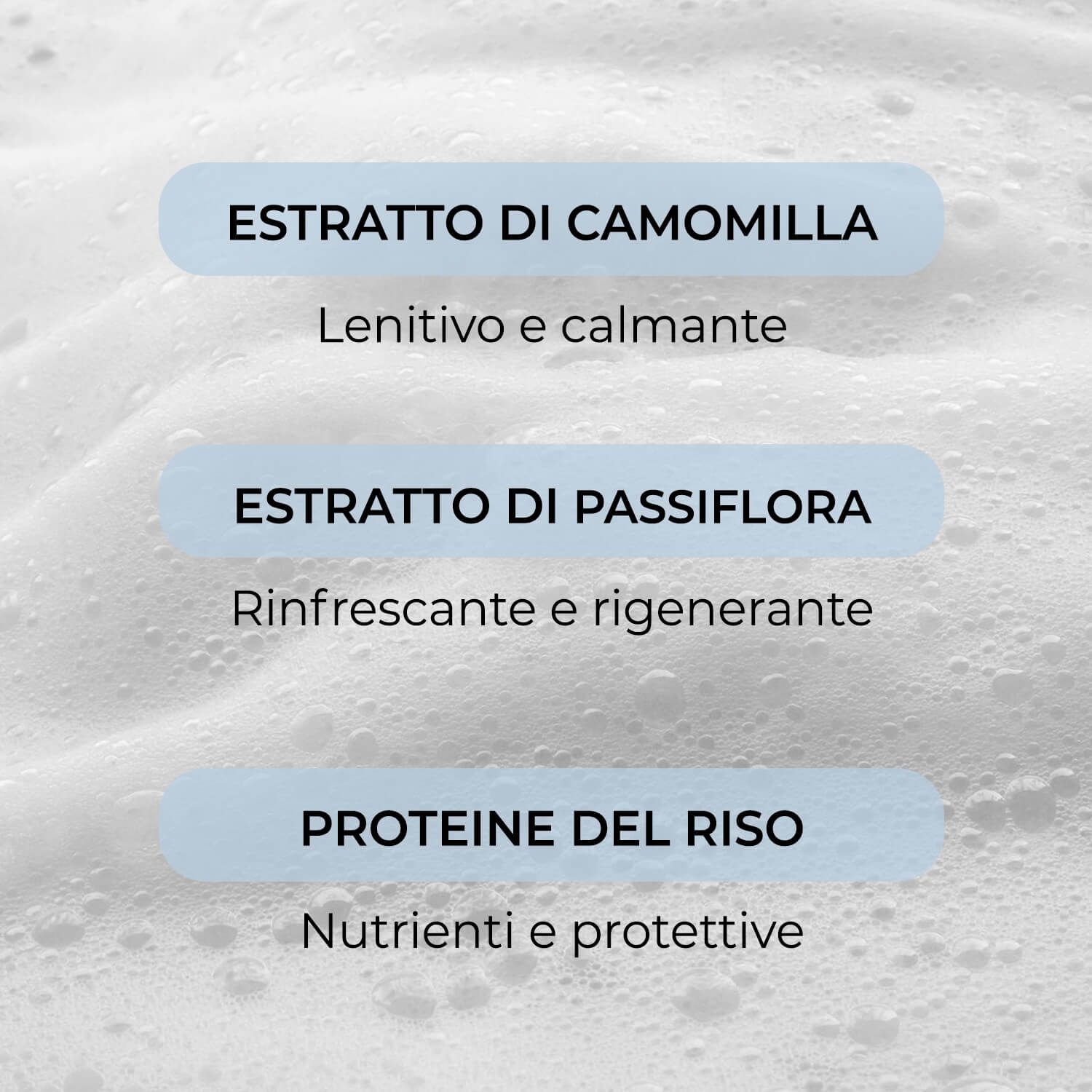 infografica con proprietà del cleansing Foam di my lamination